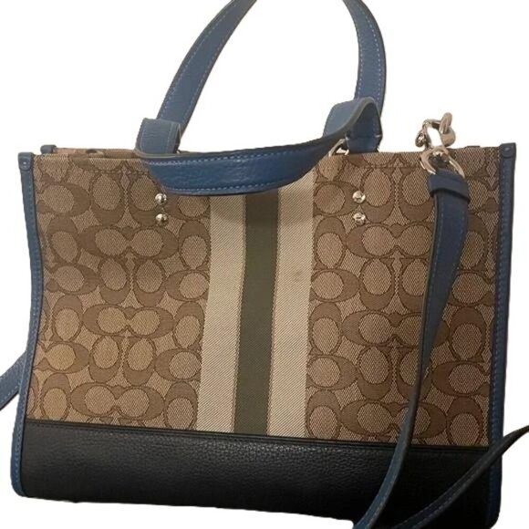 Coach Brown and Blue Patterned Crossbody Bag - Picture 3 of 5